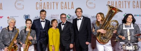Christoph Gröner, Margot Käßmann, Ronald Pofalla und Markus Seidel auf der WKK Charity Gala