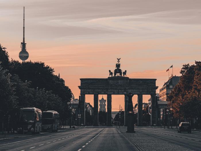 Drei Wahrzeichen Berlins in einem Bild