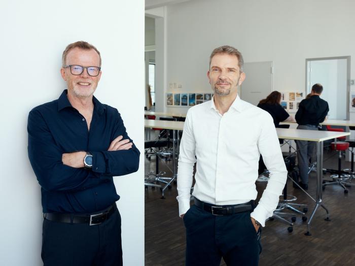 Michael Rathgeb und Martin Reuter führen als Geschäftsführer und Architekten das Büro ingenhoven associates