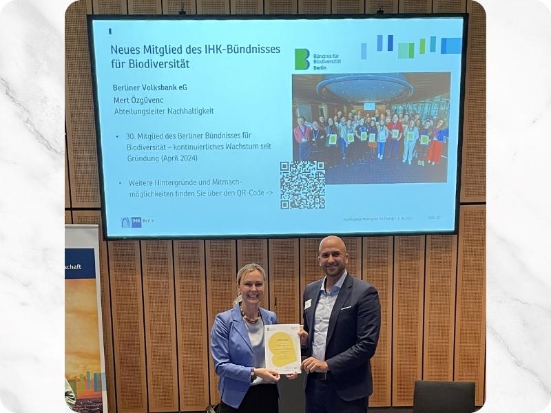 Berliner Volksbank tritt dem Berliner Bündnis für Biodiversität bei