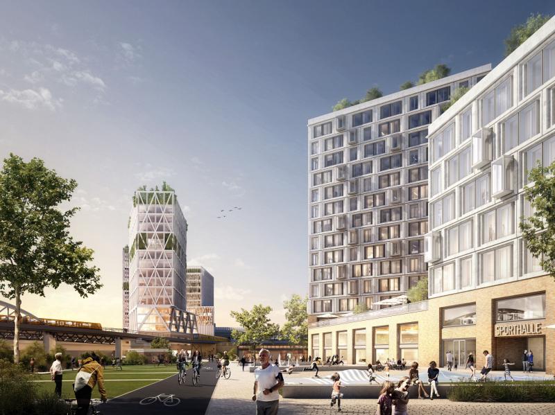 Urbane Baukunst für einen Zukunftsort am Gleisdreieck