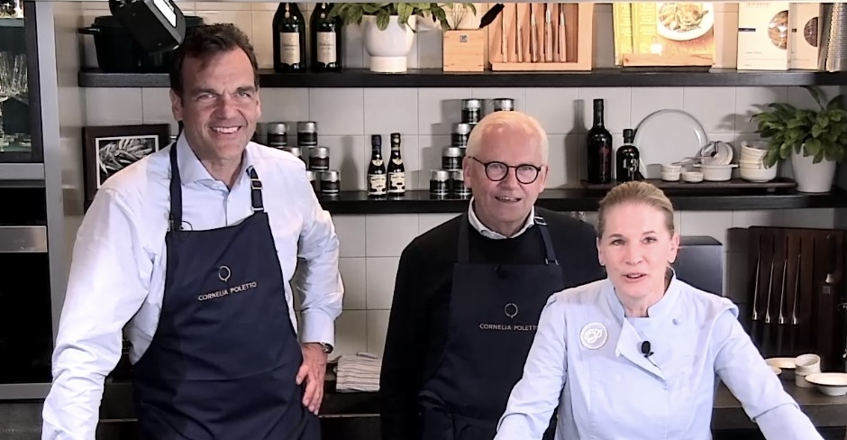Digitales Koch-Event für den guten Zweck: Unternehmer und Star-Köchin Cornelia Poletto sammeln 60.000 Euro für benachteiligte Kinder und Jugendliche