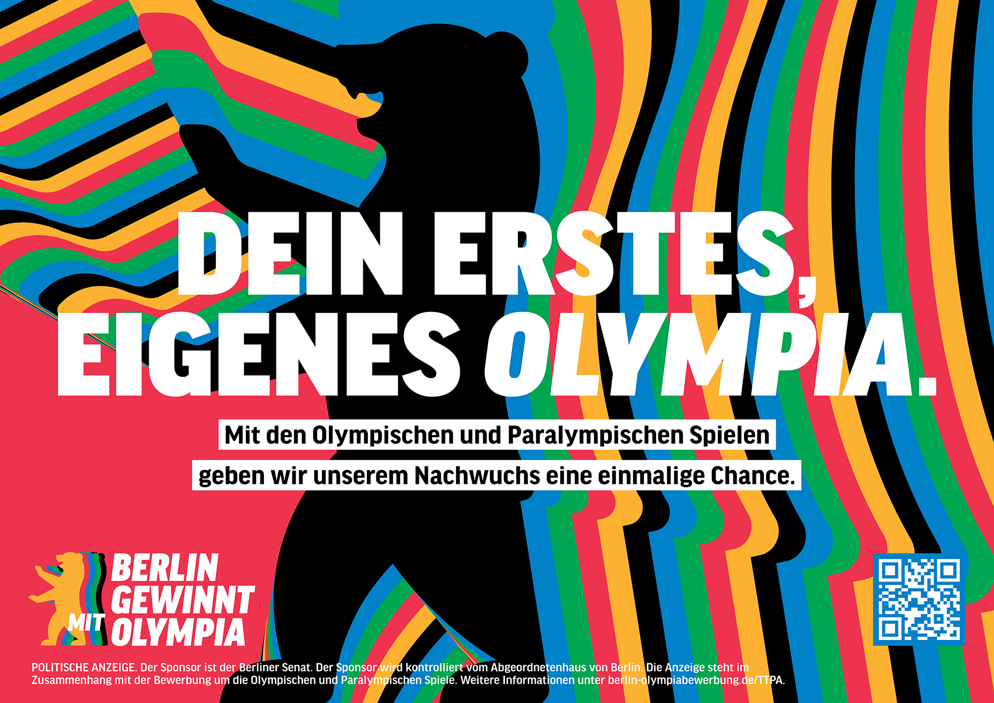 Kampagnenmotiv der Berliner Olympiabewerbung mit Fokus auf Nachwuchsförderung und gesellschaftliche Teilhabe durch den Sport | Berlin Partner