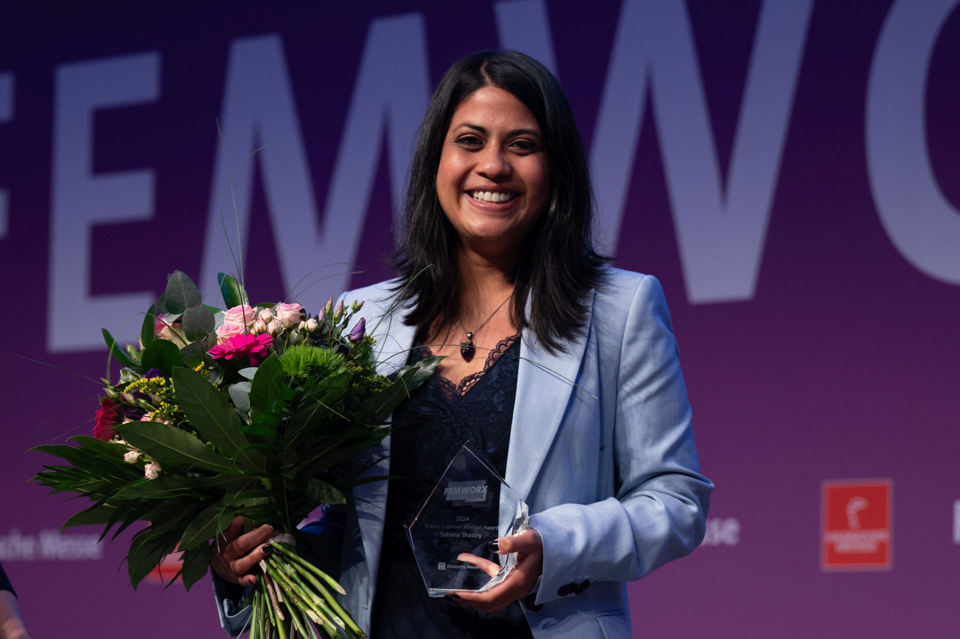 HANNOVER MESSE 2024, Femworx 2024,  Preisverleihung - Young Engineer Woman Award 2024 - Gewinnerin Sahana Shastry